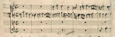 Partition originale de de l'Art de la fugue de J.-S. Bach - : Contapunctus1