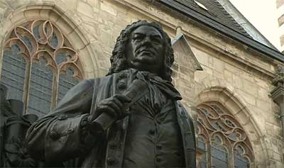 Statue et buste de Johann Sebastian Bach à Leipzig