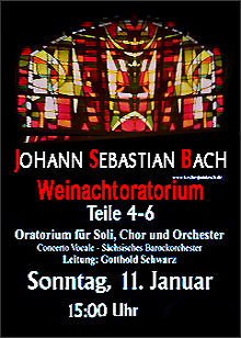 Affiche de Concert  de Jean-Sébastian Bach.