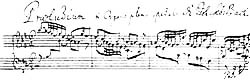 Johann Sebastian BACH's Praeludium score
