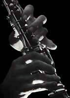 Fingers on the clarinet
