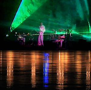 Concert Laser Jean-Christian Michel avec féeriedes eaux - Jazz Spatial
