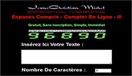 Compteur de Caractères & Lettres  - Jean-Christian Michel 