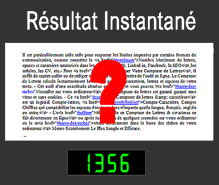 Compteur de Caractères  Univers - Jean-Christian Michel  - Résultat Instantané
