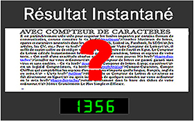 Compteur de Caractères  Univers - Jean-Christian Michel  - Résultat Instantané