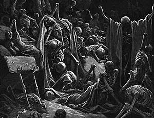 Vision d'Ezéchiel, Ossements désséchés Gustave Doré